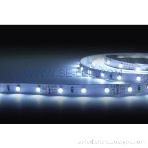 blanco puro IP67 14.4w/mt 12V Línea Doble TIRAS LED FLEXIBLES